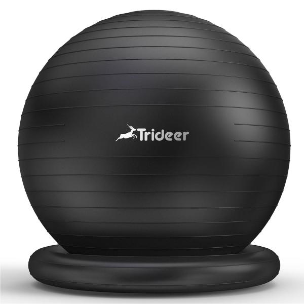 【並行輸入品】Trideer ボールチェア ヨガボールチェア エクササイズボールチェア ベース付き ...