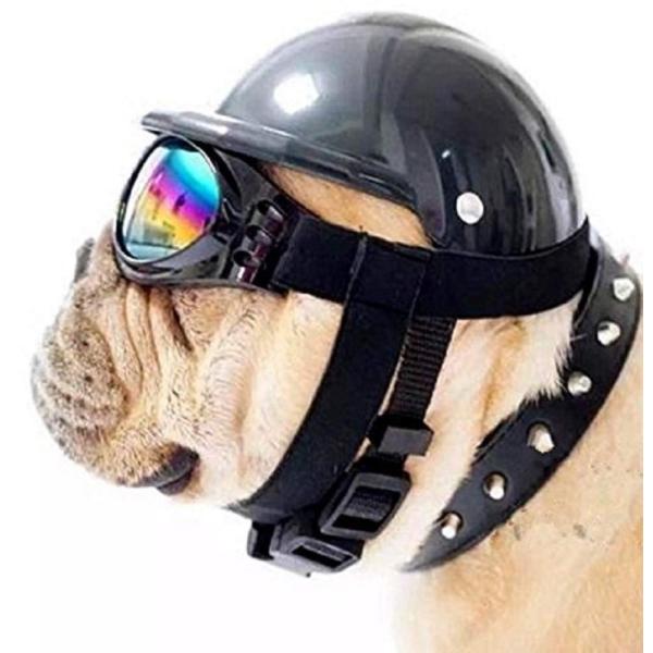 【並行輸入品】ShopTrend Dog Hat with Goggles, Riding Bike...