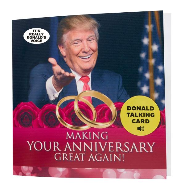 トーキングトランプ記念カード   ドナルド・トランプの本物の音声で幸せな記念日を伝えます   大統領...