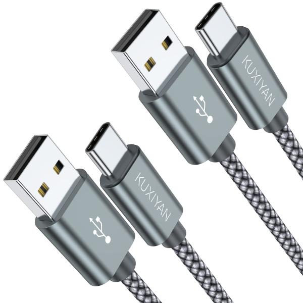 USBタイプCケーブル、USB C to USB A充電器ナイロン編組高速充電コードfor Sams...