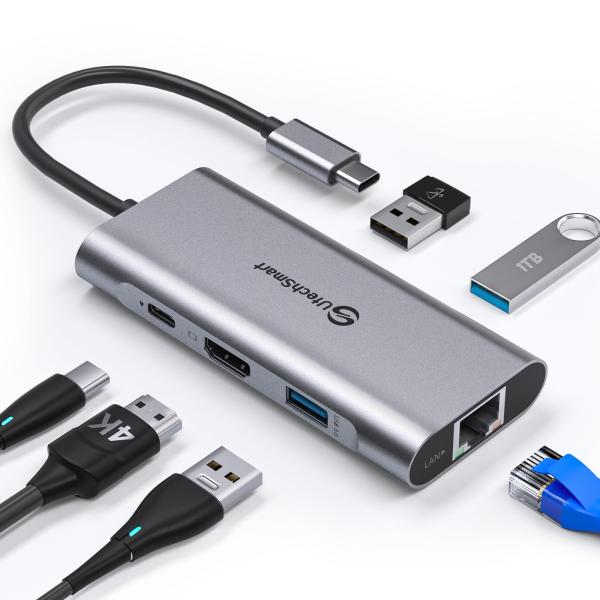 USB C Hub, UtechSmart Ethernet Multiport Adapter, ...