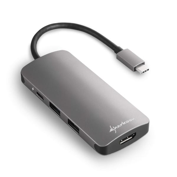 Sharkoon USB 3.0 Type Cマルチポートアダプターダークグレー Sharkoon ...