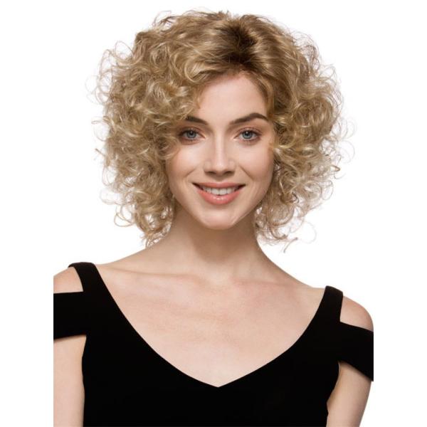 GNIMEGIL Short Curly Blond Wigs for Black Women Sy...