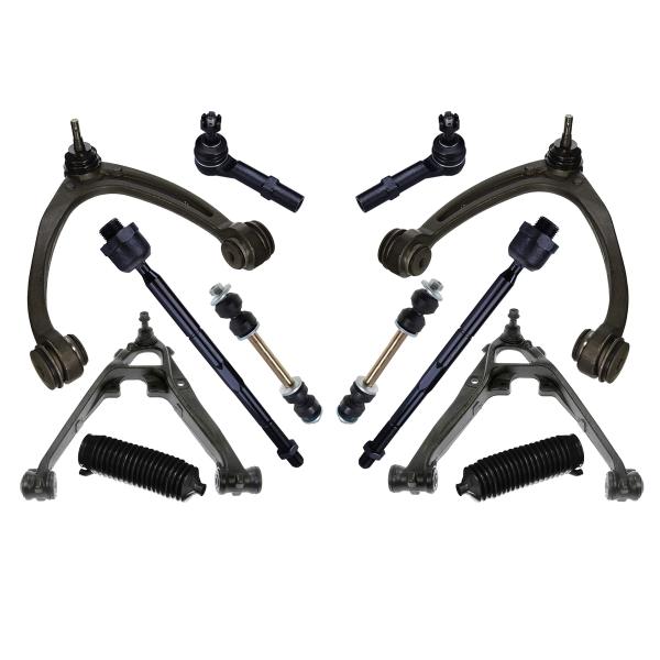 【並行輸入品】PartsW 12ピース コンプリートフロントアッパー下部コントロールアームスウェイバ...