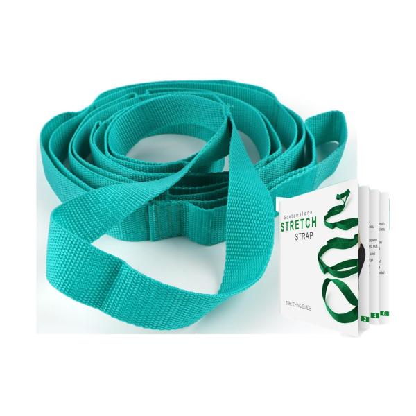 【並行輸入品】Yoga Strap Stretching Strap with Exercise B...