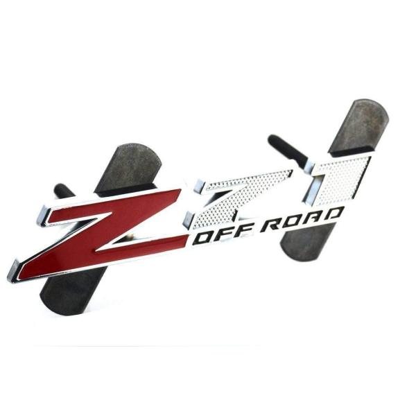 【並行輸入品】5インチ レッドグリル Z71 オフロード エンブレム バッジ GMシルバラード 25...