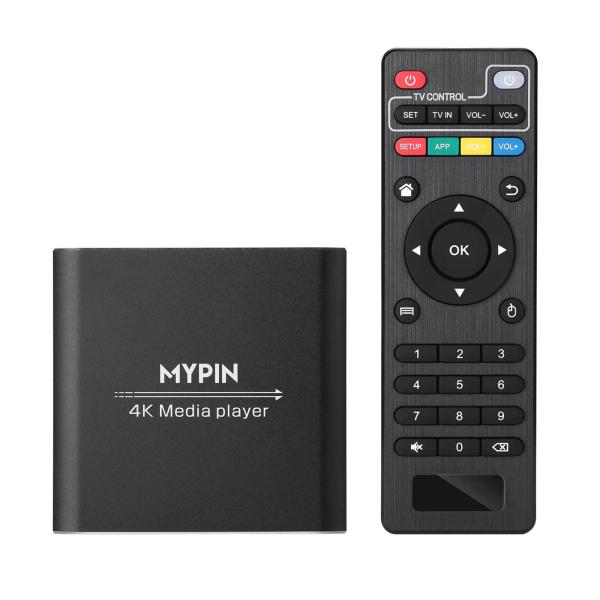 4K Media Player with Remote Control, Digital MP4 P...