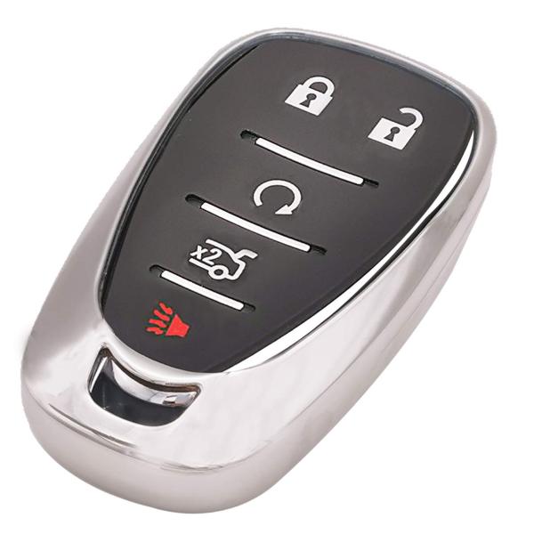 【並行輸入品】シルバーソフトTPUキーフォブカバーケース リモートジャケット シェルグローブ シボレ...