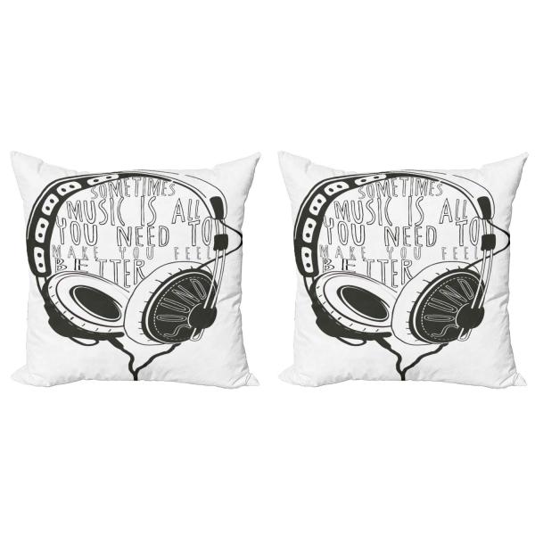 Lunarable Music Throw Pillow Cushion Cover Pack of...