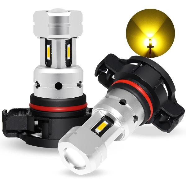 PHINLION 3800 Lumens 2504 LED Yellow Fog Light Bul...