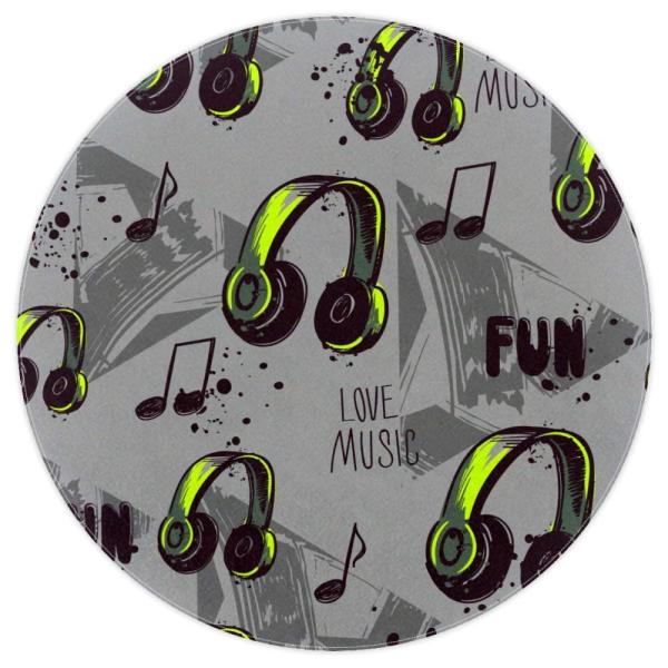 Abstract Headphones Notes Love Music Audio Pattern...