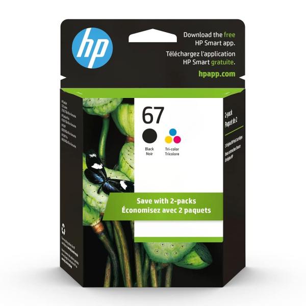 HP 67インクカートリッジ ブラック&amp;3色 2個 3YP29AN HP 67 Black/...