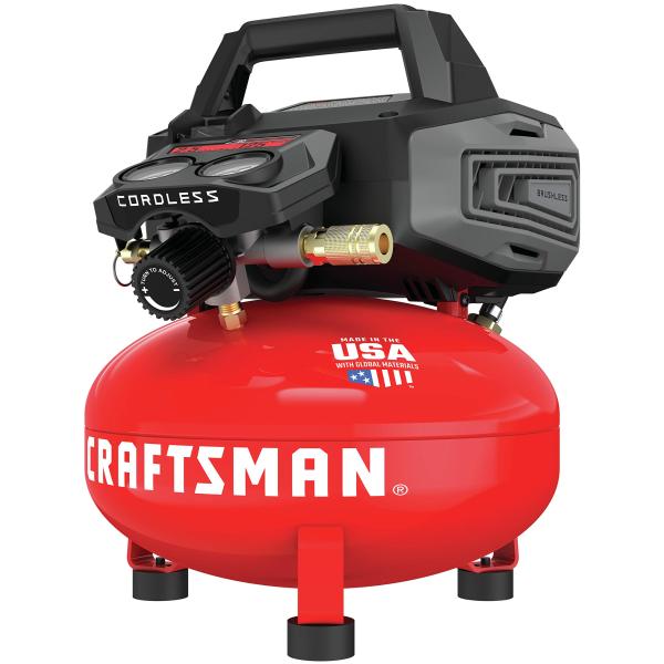【並行輸入品】CRAFTSMAN V20 コンプレッサー コードレス 2.5ガロン 125PSI (...