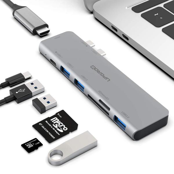 【並行輸入品】UPGROW USB C Hub for MacBook,7 in 2 Type C ...