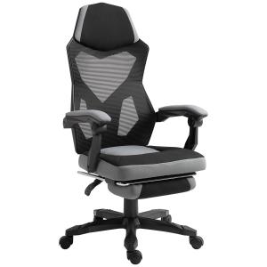Vinsetto エルゴノミック ホームオフィスチェア ハイバック アームチェア コンピューターデスクリクライナー フットレスト  並行輸入品｜import-tabaido