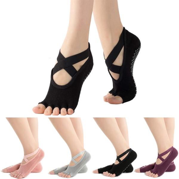 【並行輸入品】Pengxiaomei ノンスリップヨガソックス レディース ドレスソックス クラスプ...