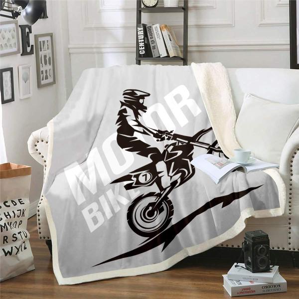 【並行輸入品】3D Dirt Bike Blanket for Kids Teen Man Extr...