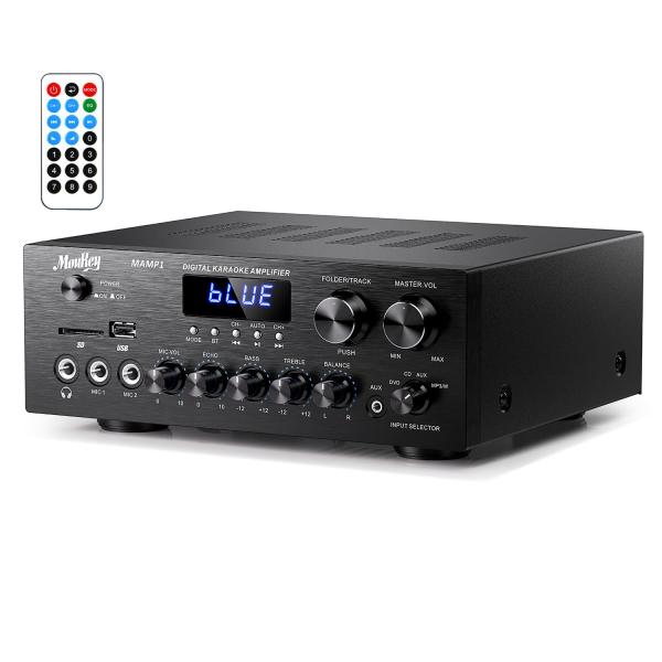 Moukey Home Audio Amplifier Stereo Receivers with ...