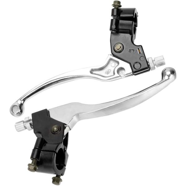【並行輸入品】HIAORS シルバー 左 右 7/8インチ 22mm クラッチ ブレーキ ハンドル ...
