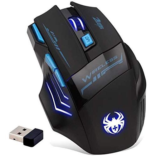 zelotes Wireless Mouse,2400DPI,7 Buttons,2.4G Comp...