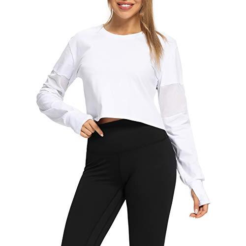 【並行輸入品】Muzniuer Long Sleeve Crop Top Basic Long Sl...