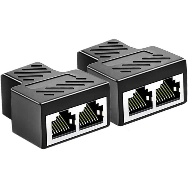 RJ45 Ethernet Splitter Adapter 2 Pack 1 to 2 Ether...