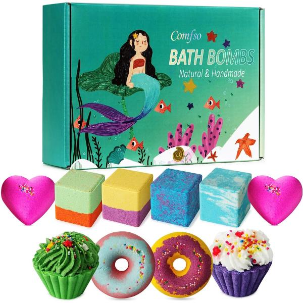 10 Bath Bombs for Kids Bath Bomb Gift Set Natural ...