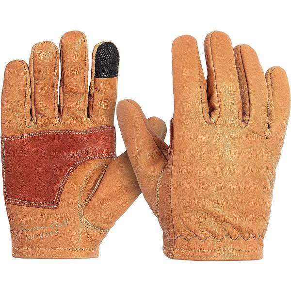 【並行輸入品】Maroon Bell アウトドア 牧場 バッファローレザー手袋 裏地100%コットン...