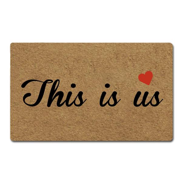【並行輸入品】FZYTMY 面白いドアマット This is Us Love 屋内/屋外エントランス...