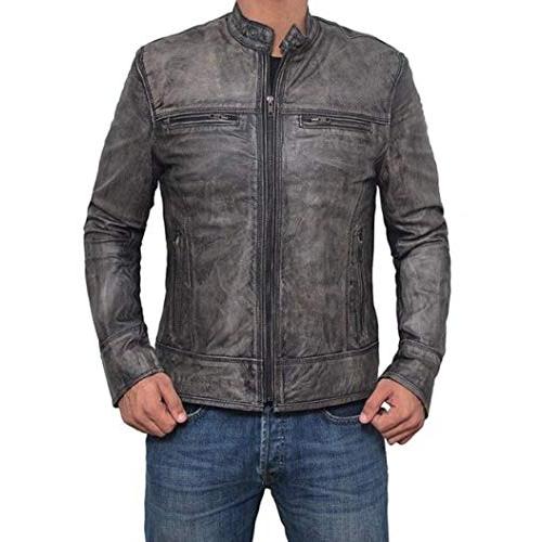 【並行輸入品】Garicia Men's Cafe Racer Distressed Grey Le...
