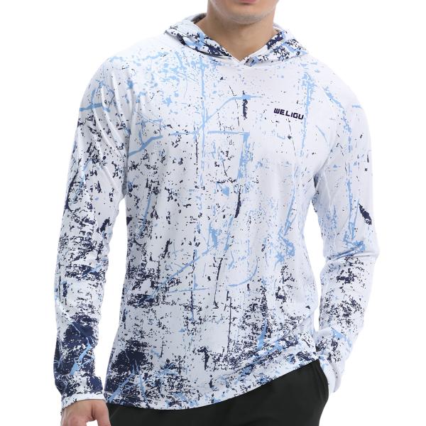 【並行輸入品】WELIGU Men&apos;s UPF 50+ Sun Protection Hoodie ...