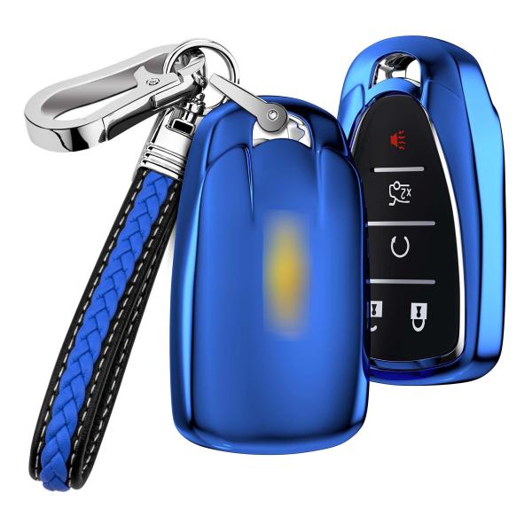 【並行輸入品】Key Fob Cover Case for Chevy Soft TPU Key H...