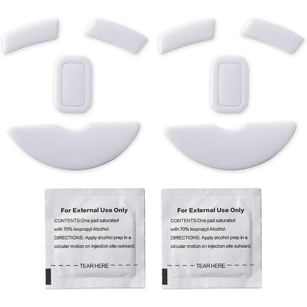 2 Sets White Rounded Curved Edges Mouse Feet Pads ...