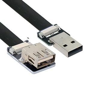 NFHK USB 2.0 Type A オス メス 延長データフラットスリムFPCケーブル FPV ...