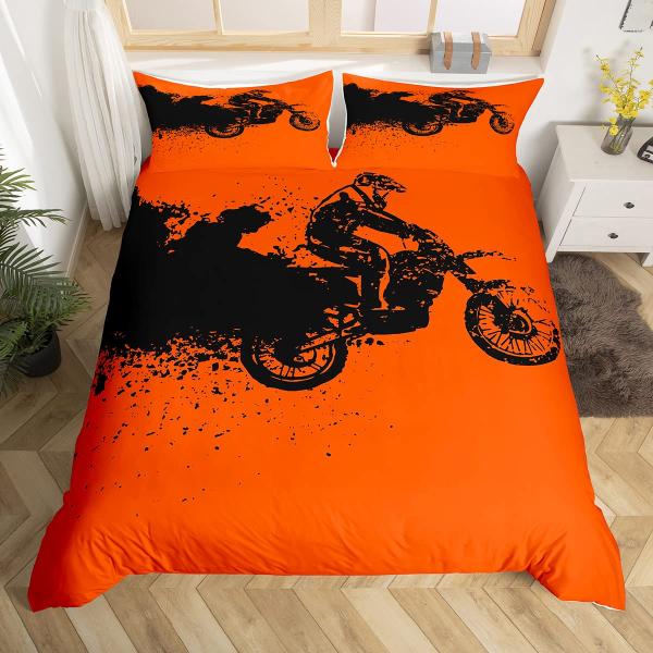 【並行輸入品】Motorcycle Duvet Cover Set,Dirt Bike Beddin...