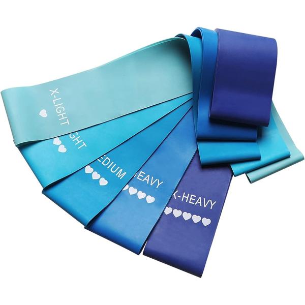 【並行輸入品】レジスタンスループバンドセット エクササイズバンド ワークアウトバンド5本セット 滑り...