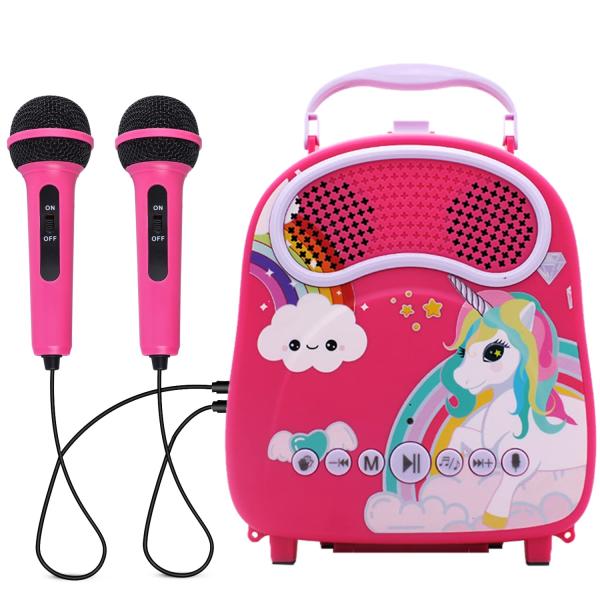 Kids Karaoke Machine with 2 Microphones for Girls ...