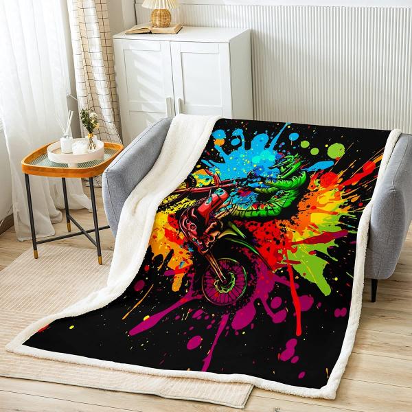 【並行輸入品】Motocross Sherpa Blanket For Boys Throw 50"...