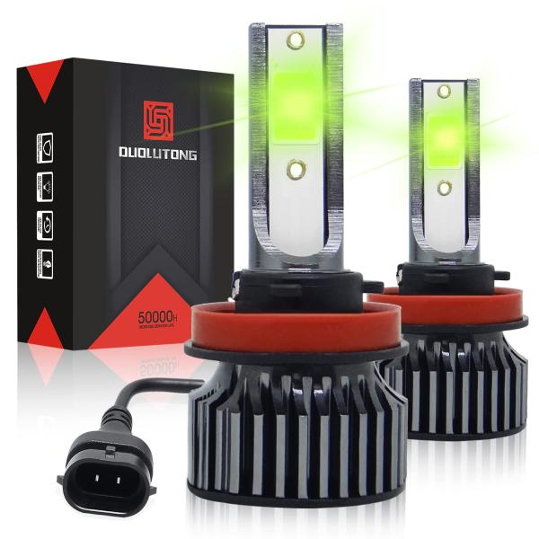 【並行輸入品】DUOLUTONG H11 LEDフォグライト電球 グリーンレモン スーパー浸透 LE...