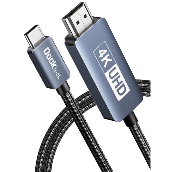 Dockteck USB C   HDMIケーブル Type C   HDMI 6フィート Thun...