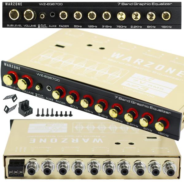 Warzone EQ6700 1/2 Din 7 Band Car Audio Equalizer ...