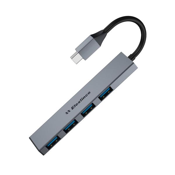 USB C Hub3.0 4ポート ウルトラスリム データタイプC USB 3.0アダプター Mac...