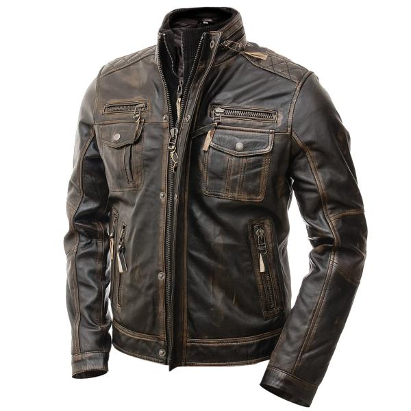 【並行輸入品】Areena Design Men's Motorcycle Distressed B...
