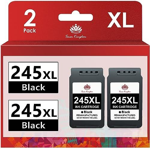 Toner Kingdom PG 245XL 245XL インクカートリッジ ブラック コンボパック...