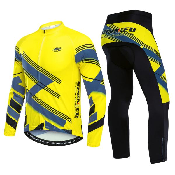 【並行輸入品】Mens Bike Jersey Set Long Sleeve Bicycle Sh...