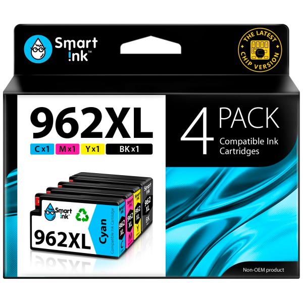Smart Ink リサイクルインクカートリッジ HP 962XL 962 XL (ブラックXL &amp;...