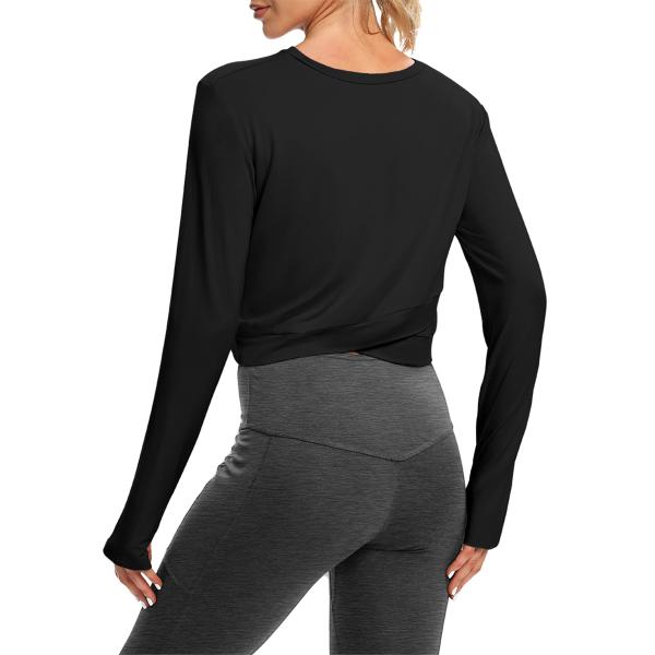 【並行輸入品】Bestisun Women Long Sleeve Workout Yoga Gym...