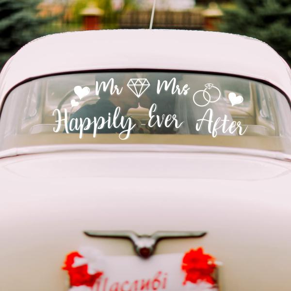 【並行輸入品】Vinyl Decal Wedding Car Window Sticker Mr a...