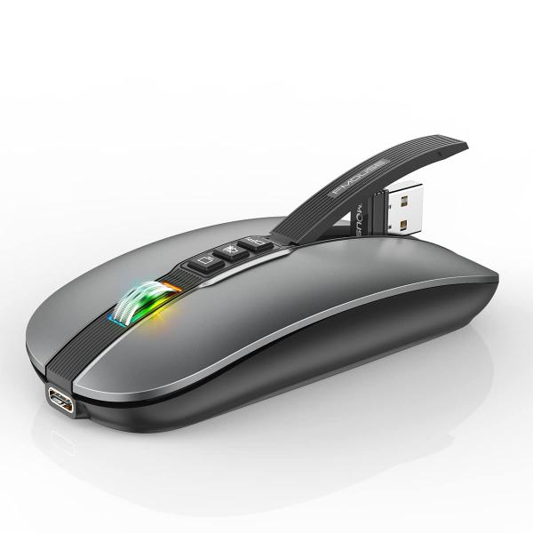FMOUSE Bluetooth Mouse for Laptop,Slim &amp; Silent Wi...