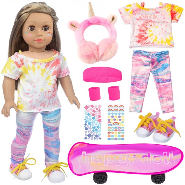 UNICORN ELEMENT 9 Pcs 18 inch Girl Doll Skateboard...